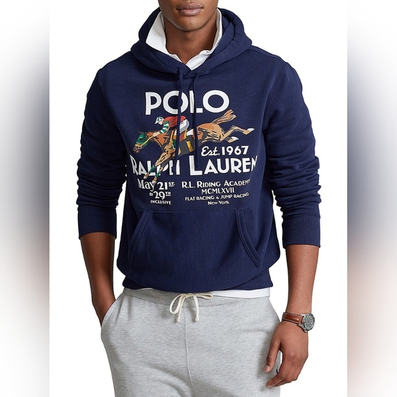 Polo Ralph Lauren [M] Fleece Graphic Hoodie - Picture 1 of 7